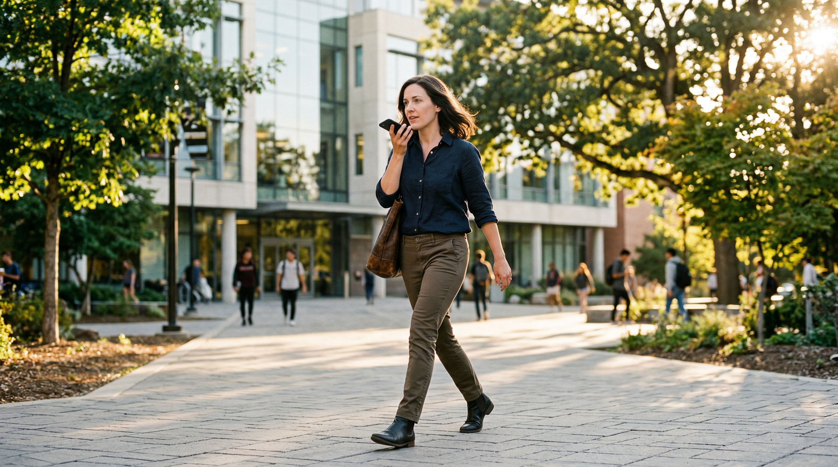 Professional dictating notes on the go